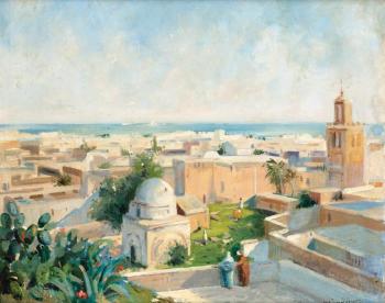 Vue de Tunis by 
																	Charles de Saint-Amant