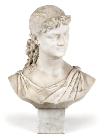 Bust of a young woman by 
																	Albert Ernest Harnisch