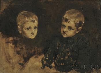 Portrait studies of a young boy by 
																			William Orpen