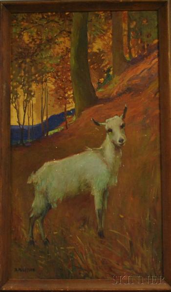 Portrait of a goat by 
																			Anna Milo Upjohn