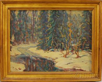 Winter stream by 
																			Robert Carl Zuppke