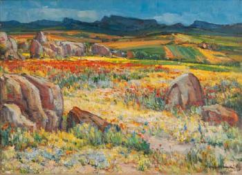 Namaqualand in spring by 
																	Pieter Hugo Naude