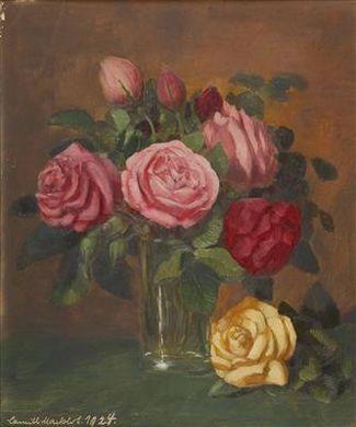 Rosenstrauß in Vase by 
																	Camille Macklot