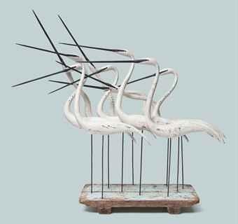 10 Egrets by 
																	Guy Taplin