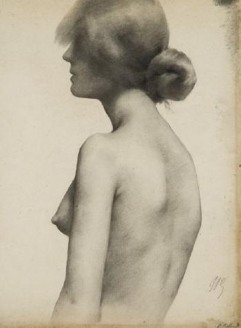 Nu féminin de profil by 
																			Marcel Balleroy
