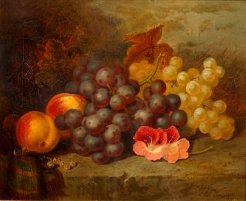Still life with grapes by 
																	Thomas Worsey
