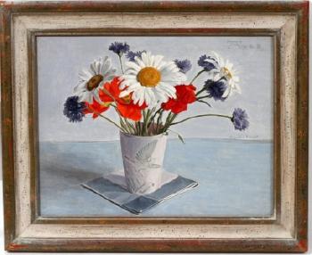 Floral still life by 
																	Augustin Rouart