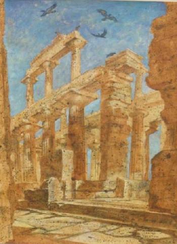 Temple at Paestum by 
																	Edward Laning