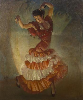 Flamenco dancer by 
																	Otto Eugene Hake