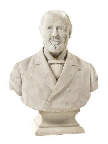 Bust of a gentleman with moustache and necktie by 
																	Lorado Taft
