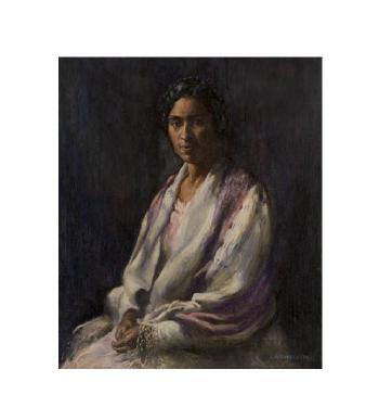 Miss Bailey with the African shawl by 
																			Edwin Augustus Harleston