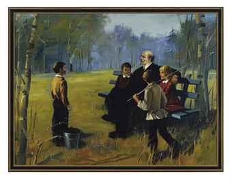 Lenin with Children by 
																	David Kakabadze