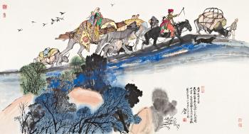 Scene in Tianshan mountains by 
																	 Xu Shuzhi