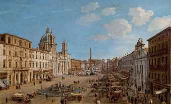 The Piazza Navona, Rome by 
																	Gaspar van Wittel