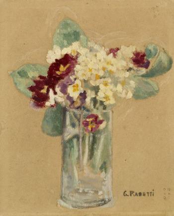Petit bouquet de fleurs dans un vase by 
																	Georges Rasetti