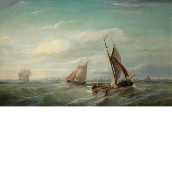 Marine scene by 
																	Christian Cornelis Kannemans