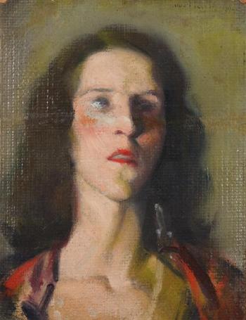Portrait of woman by 
																	Albert Jean Adolphe