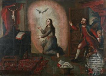 Annunciation by 
																			Juan Zapata Inga
