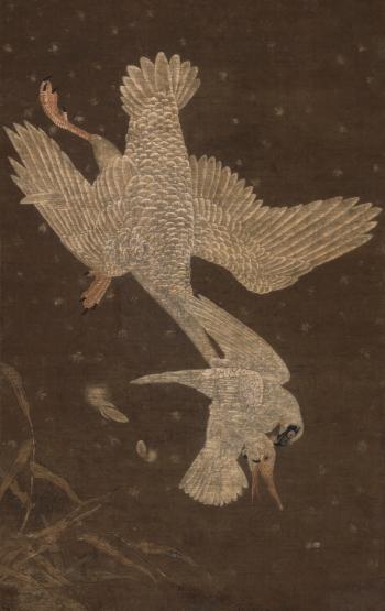 Falcon Attacking Goose by 
																	 Wang Shen