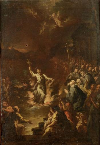 Il miracolo del fuoco di San Pietro Igneo by 
																	Ignazio Enrico Hugford