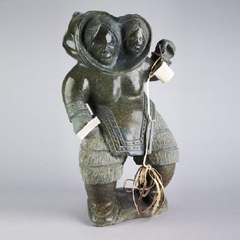 Mother and child with tools by 
																			Jaco Ishulutaq