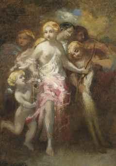 Venus and an entourage of sibyls by 
																	Marie-Abraham Rosalbin de Buncey