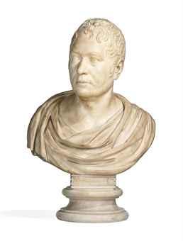 A George III Statuary Marble Bust Of A Gentleman by 
																	Peter Turnerelli