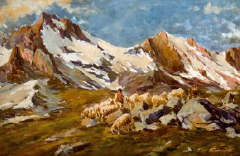Pastor con ovejas by 
																	German Taibo Gonzalez