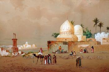 Arab scene by 
																	Henry S Lynton