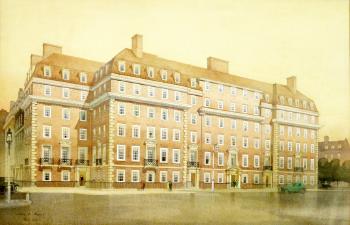 Mansion flats, Grosvenor Square by 
																	Cyril A Farey