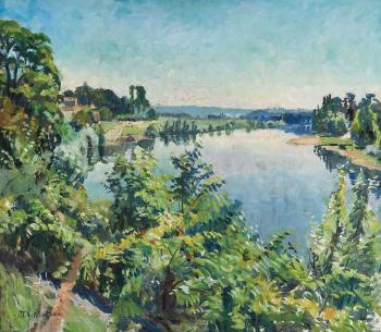 River view by 
																	Comtesse Mathilde Dumonceau de Bergendael