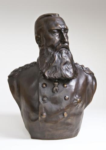 Bust of Leopold-II King of the Belgians by 
																	Thomas Vincotte