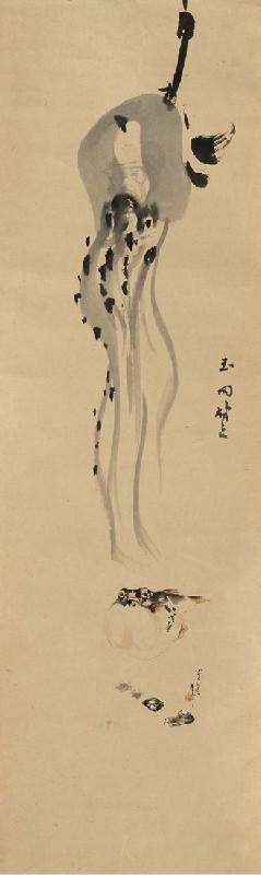 Krake, fugu und Venusmuscheln by 
																	Murase Gyokuden
