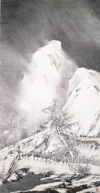 Snowy mountain pass by 
																			 Li Pengfei