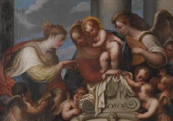 Die mythische Verlobung der Hl. Katharina by 
																	Giovanni Battista Lambranzi