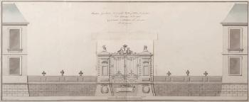 Projets pour la grille d'entrée du château de Savigny-les-Beaume (Côte d'Or) by 
																	Jean Baptiste de Puisieux
