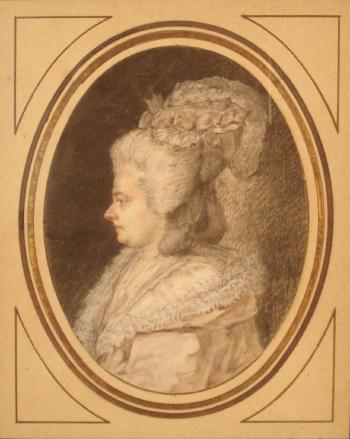 Portrait de femme en buste de profil by 
																	Joseph Valliere