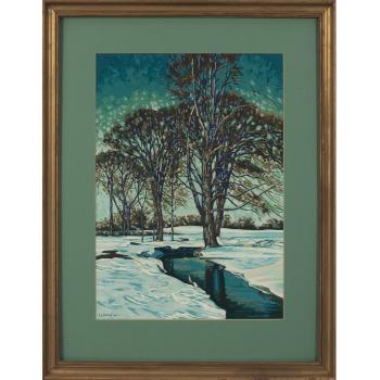 Winter Landscape by 
																			Victor Joseph Harles