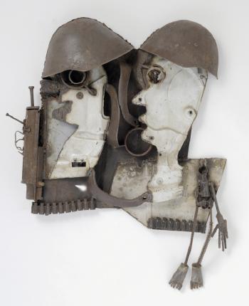 Os capacetes by 
																	Goncalo Mabunda