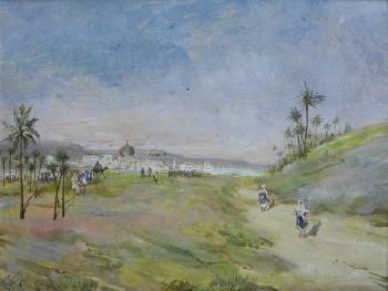 Paesaggio arabo by 
																	Fortunato Giulio Faini