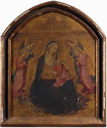 La Vierge d'Humilité entourée d'Anges by 
																	Angelo di Taddeo Gaddi