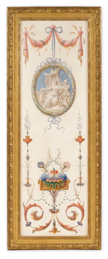 A set of three turquerie wall panels by 
																			Jean Marie Dussaux