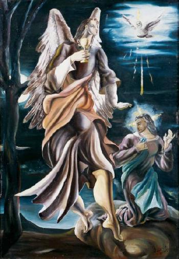 Ángel junto a Cristo en el Huerto de los Olivos by 
																	Luis Saenz de la Calzada