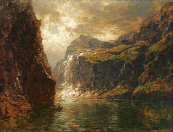 Norwegian Fjord by 
																	Carl August Heinrich Ferdinand Oesterley