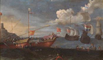 Marine con velieri e pescatori by 
																			Pietro Ciafferi