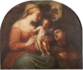 Vierge à l'Enfant avec un saint Antoine by 
																	Antonio Carneo