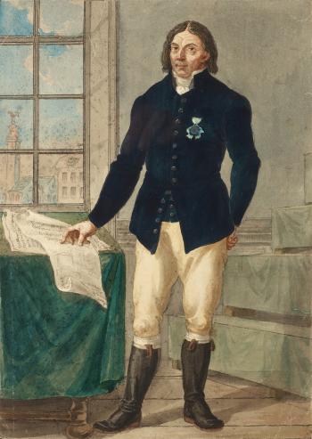 Porträtt av Tuve Larsson (1765-1836), riksdagsman i bondeståndet by 
																	Carl Wilhelm Swedman