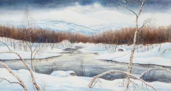 Winter landscape from the north of Sweden by 
																	Per Julius