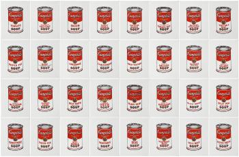 Andy Warhol, '32 cans of Campbell's soup', 1962 by 
																			Richard Pettibone