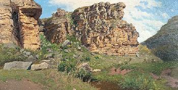 Rocks near Kislovodsk by 
																	Nikolai Alexandrovich Yaroshenko